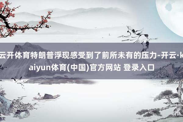 云开体育特朗普浮现感受到了前所未有的压力-开云·kaiyun体育(中国)官方网站 登录入口