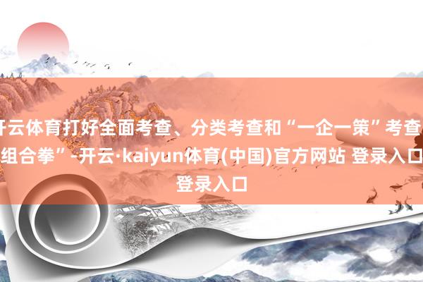 开云体育打好全面考查、分类考查和“一企一策”考查“组合拳”-开云·kaiyun体育(中国)官方网站 登录入口