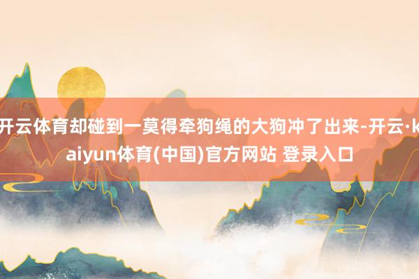 开云体育却碰到一莫得牵狗绳的大狗冲了出来-开云·kaiyun体育(中国)官方网站 登录入口