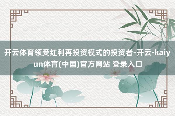 开云体育领受红利再投资模式的投资者-开云·kaiyun体育(中国)官方网站 登录入口